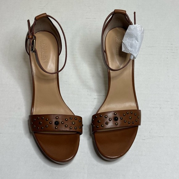 Lauren Ralph Lauren Brown Sylvia Heel NEW Size 10 - Picture 3 of 10